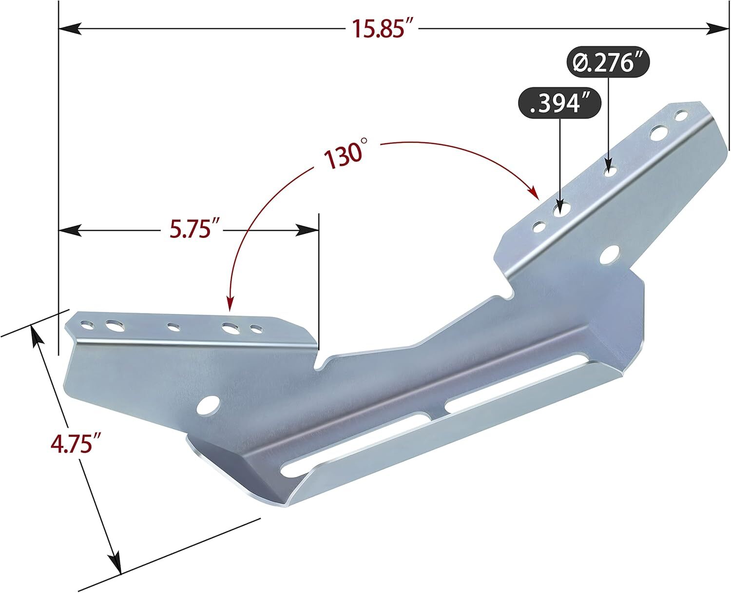 JY PERFORMANCE Pontoon Wing Brackets Bunk Bolster Boat Pontoon Trailer V Wing