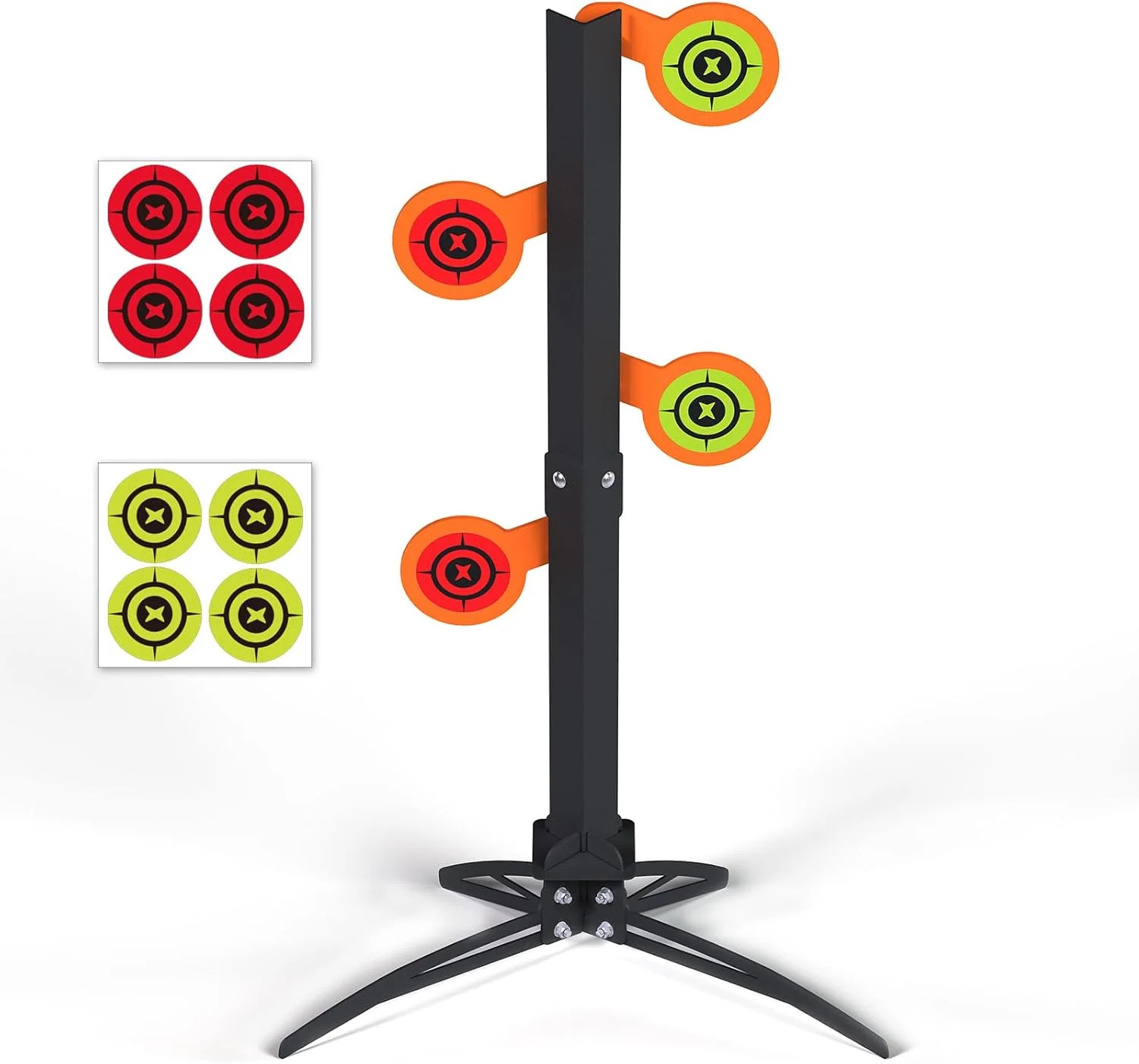 AR500 Dueling Tree Target Kit, 4-Piece 1/4″ Thickness Steel Paddles for .22 Rimf