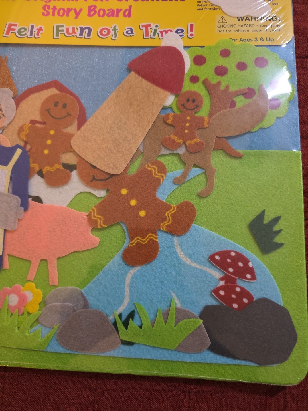 Felt Creations Story Board Gingerbread Man Original New! Hard To Find! Cute!