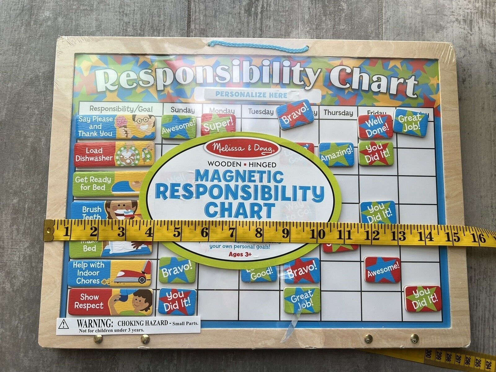 Melissa & Doug Magnetic Responsibility Chart Chore Chart NEW Learning Montessori