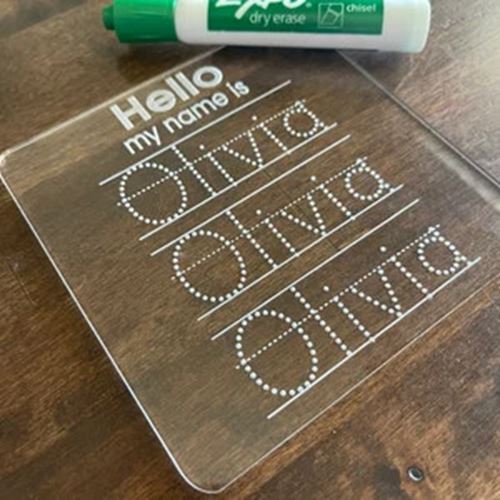 Reusable Name Board For Children Educational Preschool Kindergarten Dry Erase
