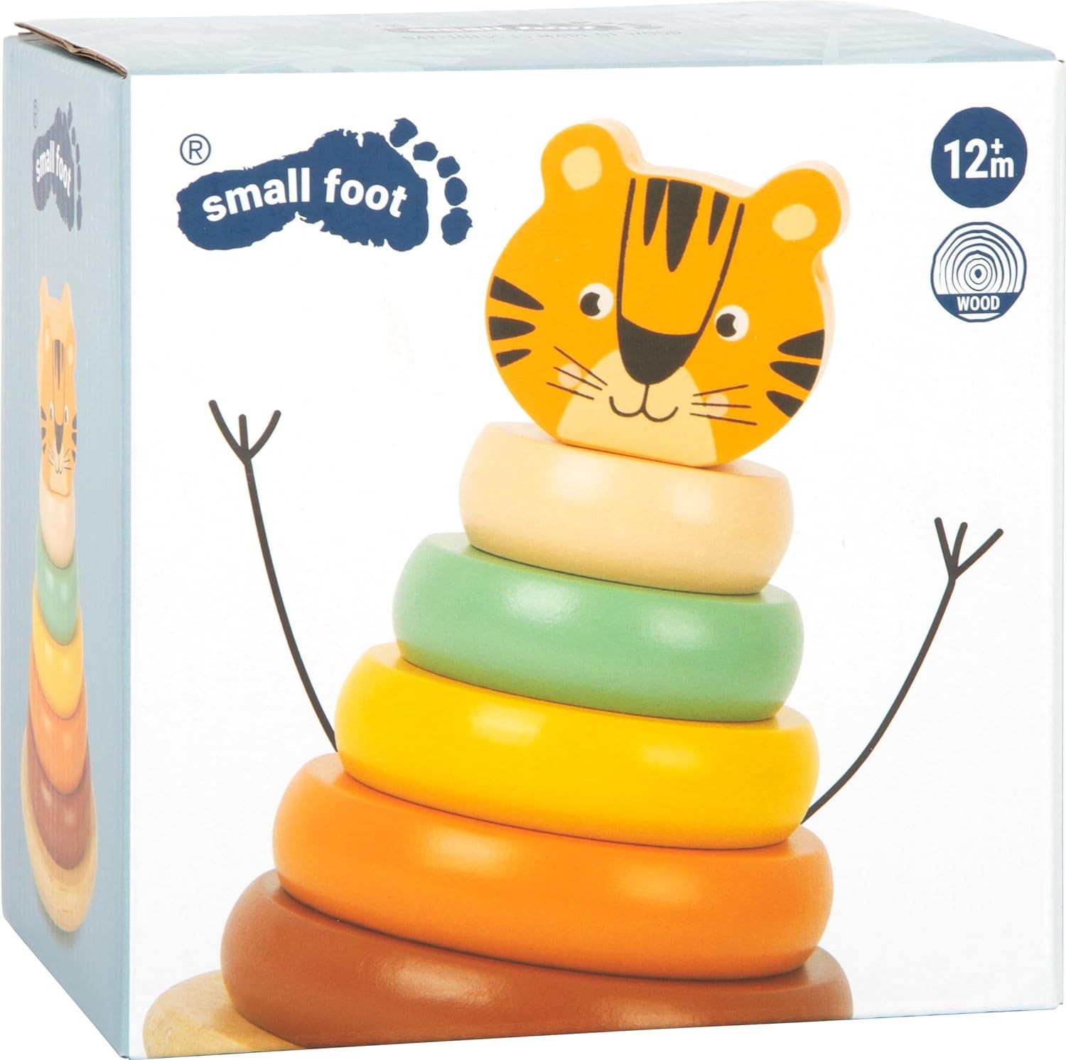 Small Foot 11706 Animals Toys, Multi-Coloured, Height: Approx. 14 cm Ø Approx. 9