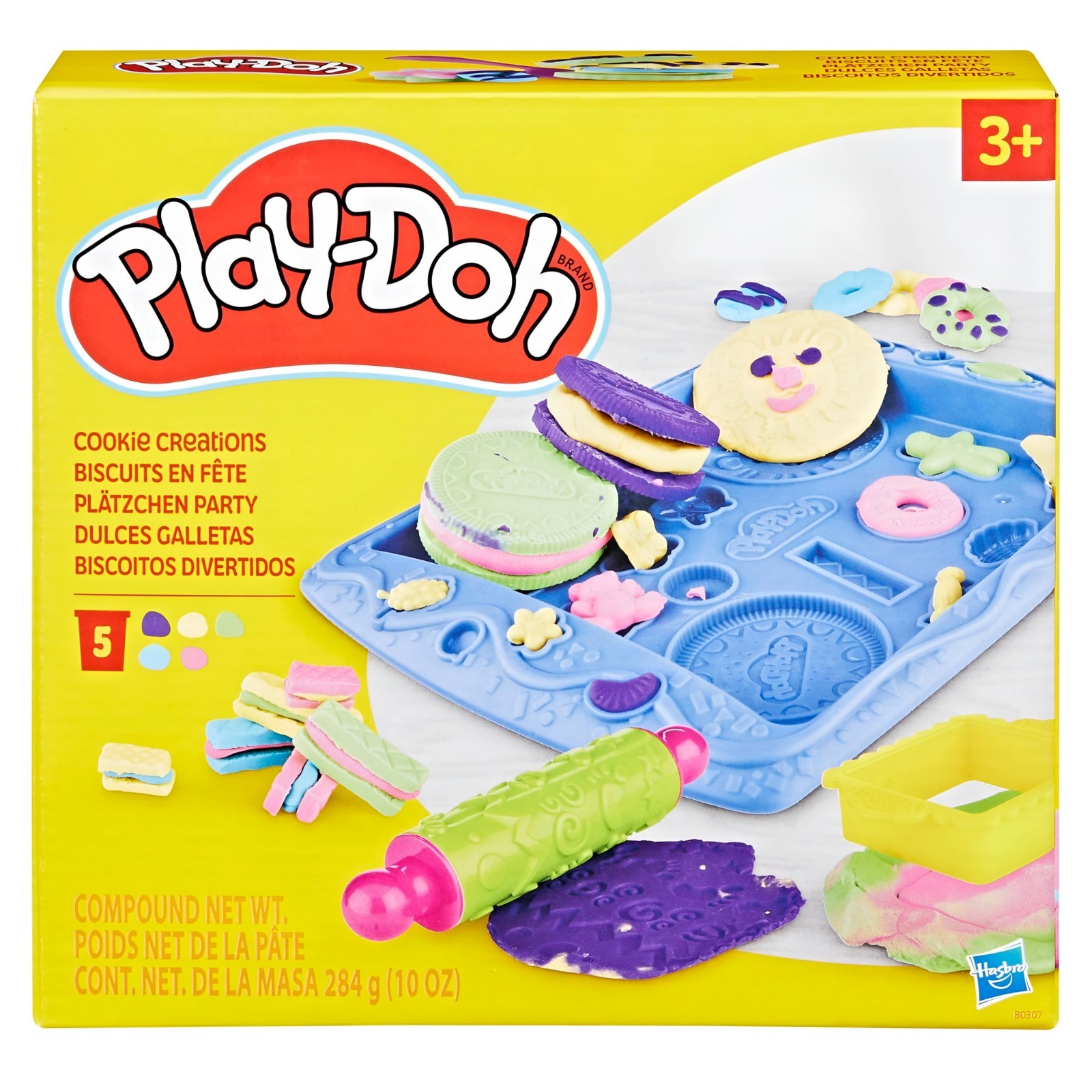 Play Doh Cookie Creations Set Hasbro Complete Mold Tray & Tools Age 3+ Toy