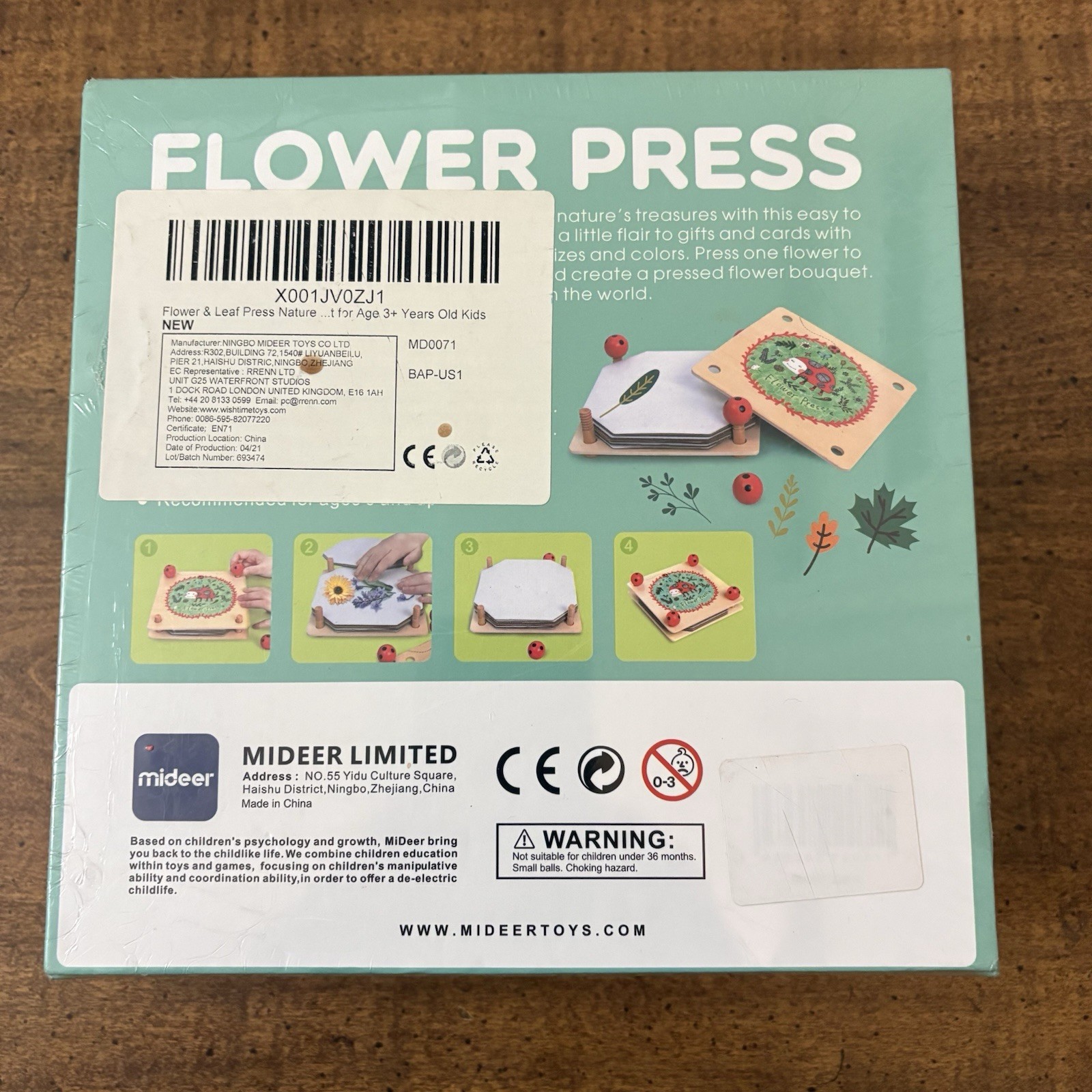 Mideer Flower Press NEW Preserve Your Favorite Flower