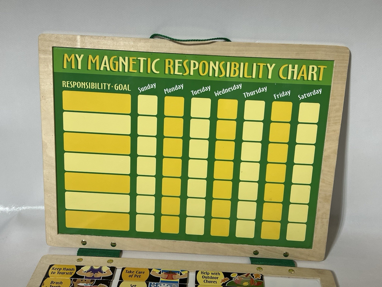 Magnetic Responsibility Chore Chart Board Calendar Melissa & Doug