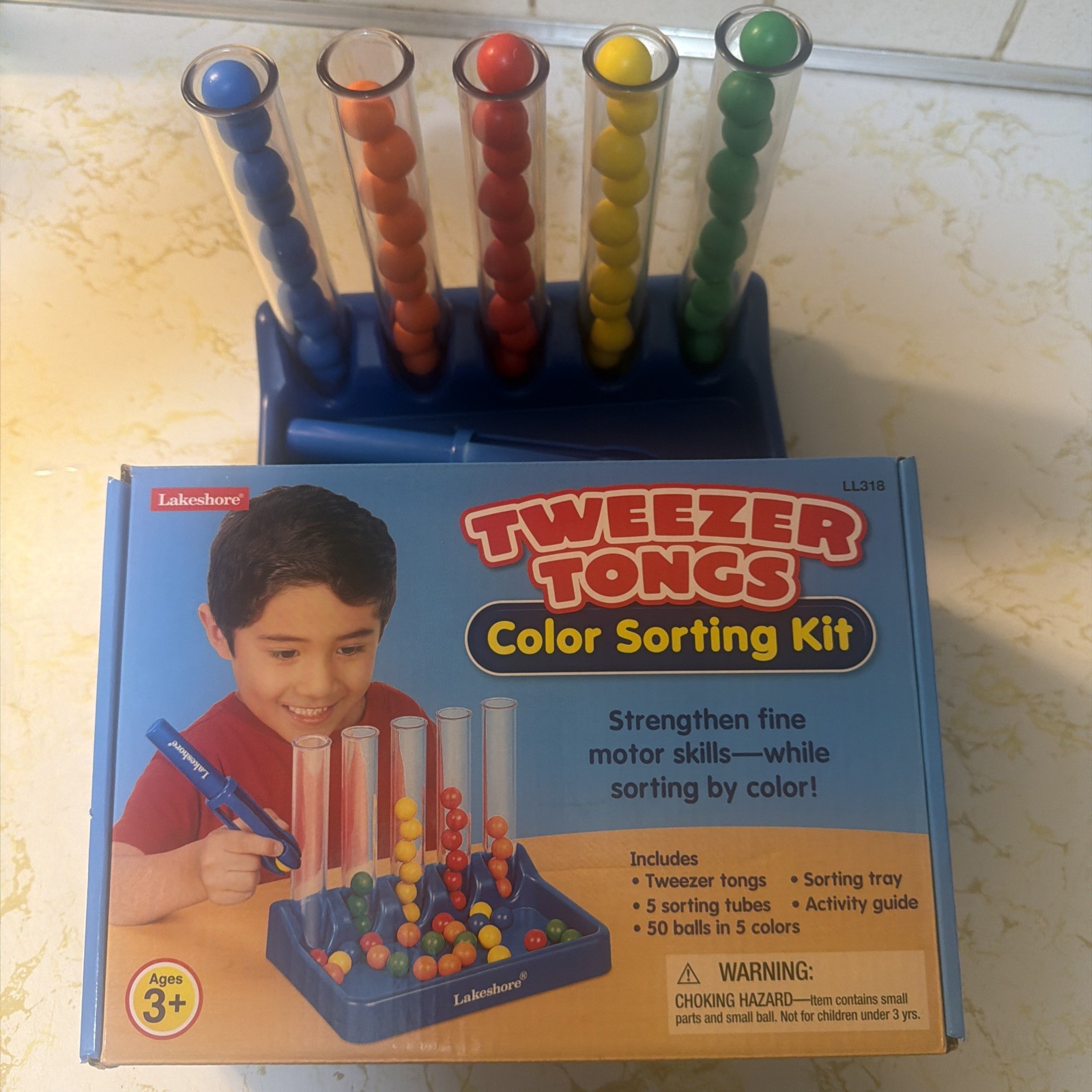 Lakeshore Learning Tweezer Tongs Color Sorting Kit Age 3+ New In Sealed Box