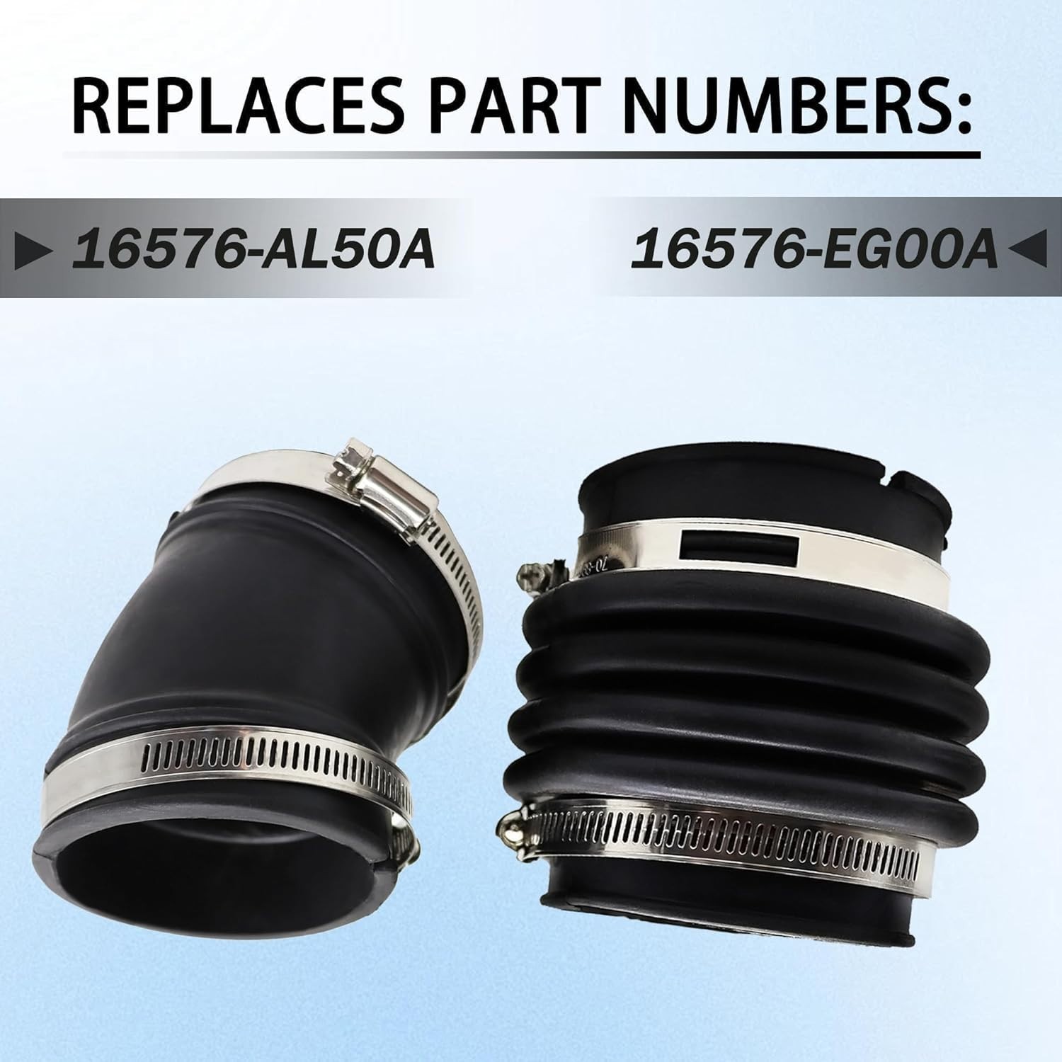 16576-EG00A 2 Pcs Air Intake Hose Fits for Infiniti M35 3.5L 2006 2007 2008 Infi