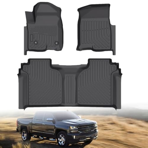 Floor Mats for Chevy Silverado GMC Sierra 1500 2500HD 3500HD | Fit 2019-2026