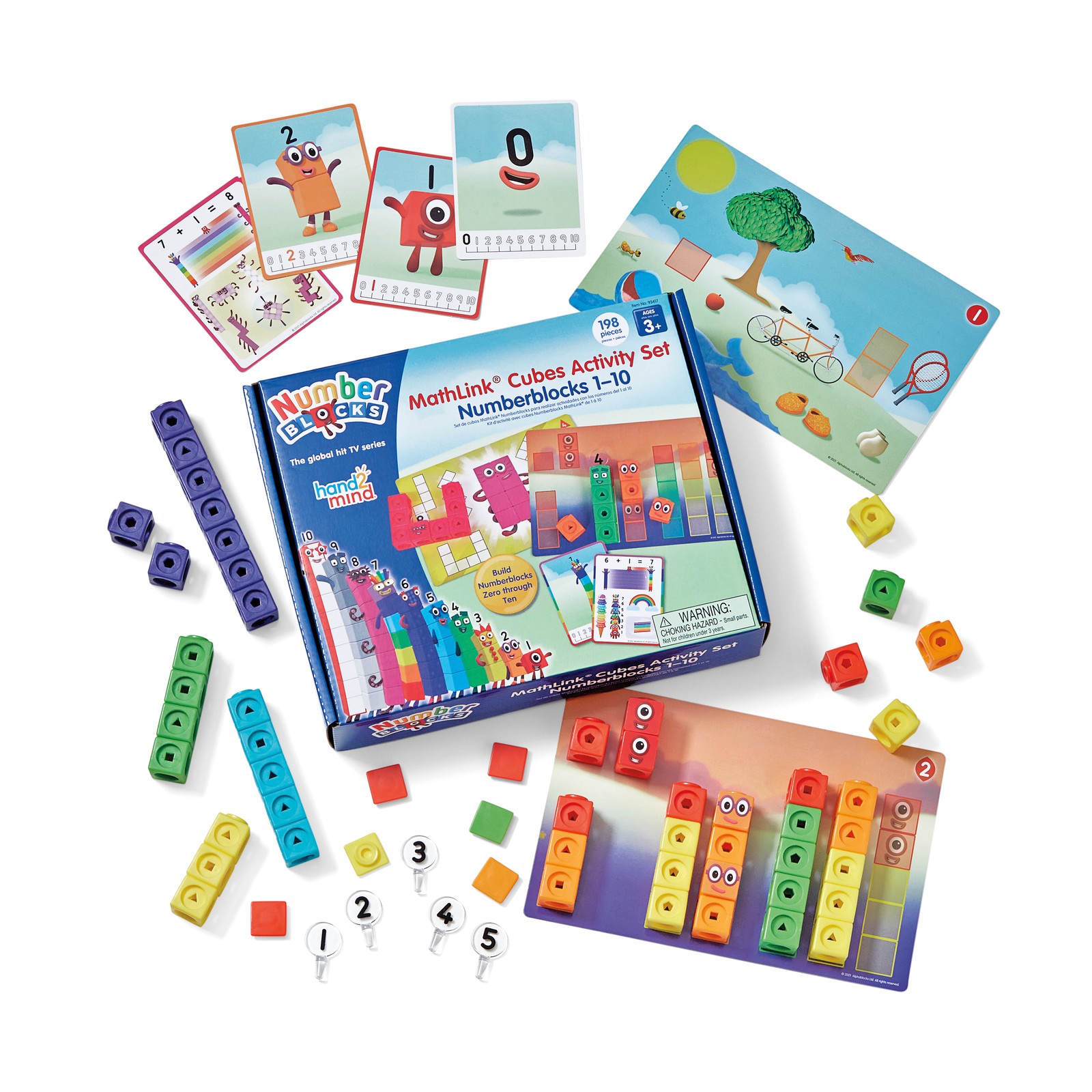 New – hand2mind MathLink Cubes Numberblocks 1-10 Activity Set – Ages 3+