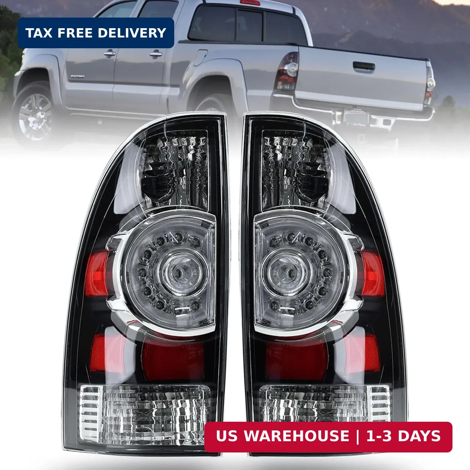 2005-2015 Tacoma Driver Passenger LED Tail Light Assembly – Compatible Replaceme