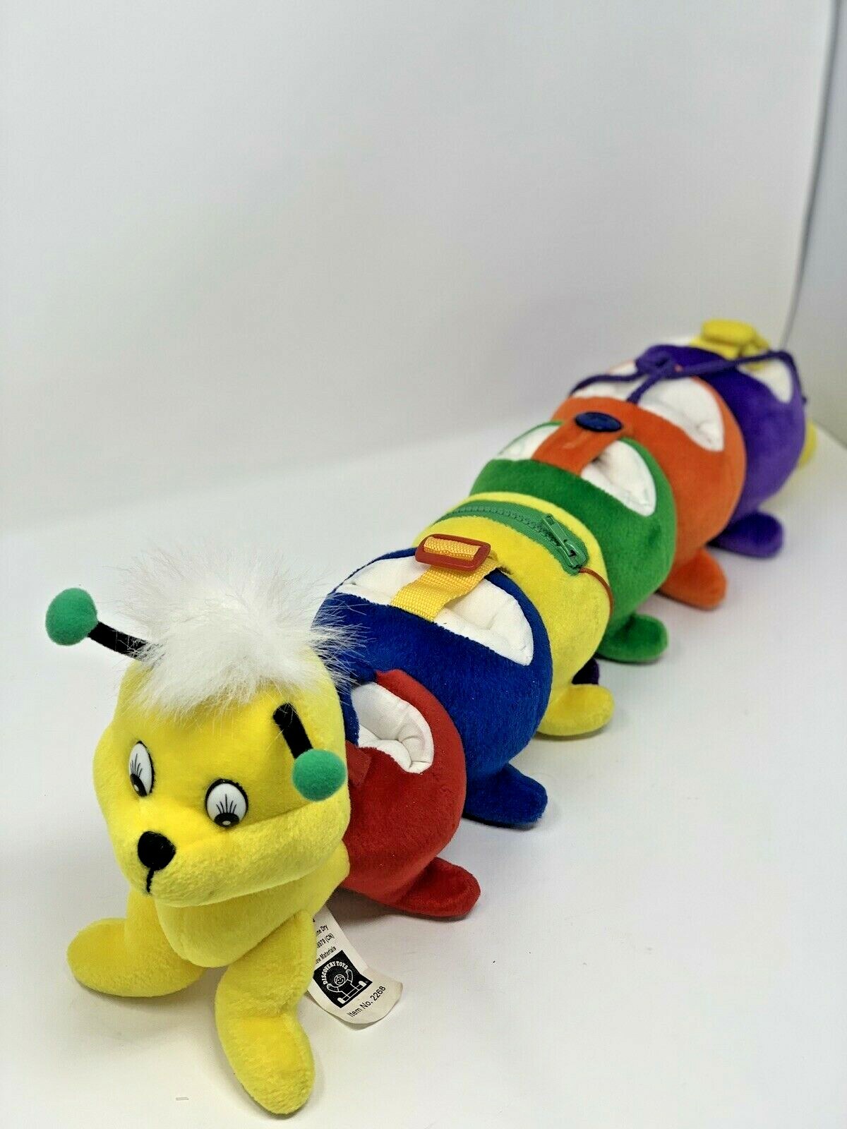 21″ Discovery Toys Caterpillar Dress-A-Pillar Plush Learning Toy 2012 Used