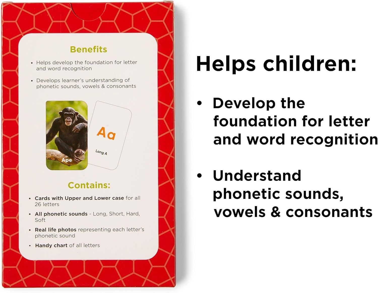 Durable ABC Flash Cards for Ages 2-6 – Phonics and Speech Development Tool