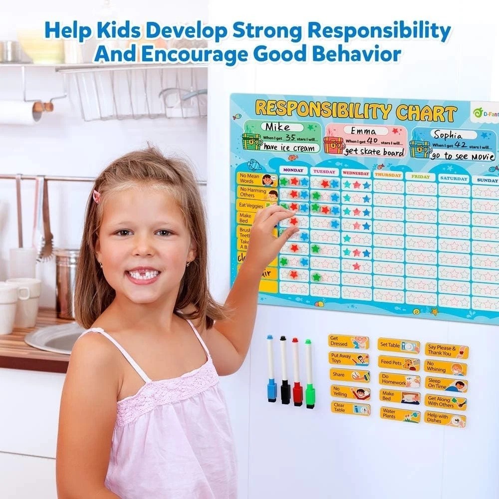 Magnetic Responsibility & Chore Chart for Kids