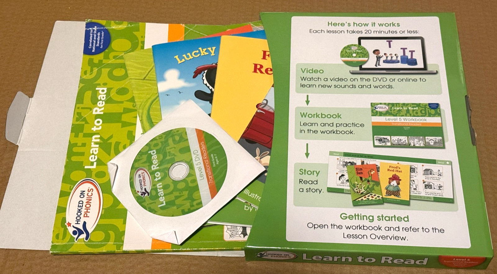 Hooked on Phonics Learn to Read Level 5 and 6 Ages 6 to 7