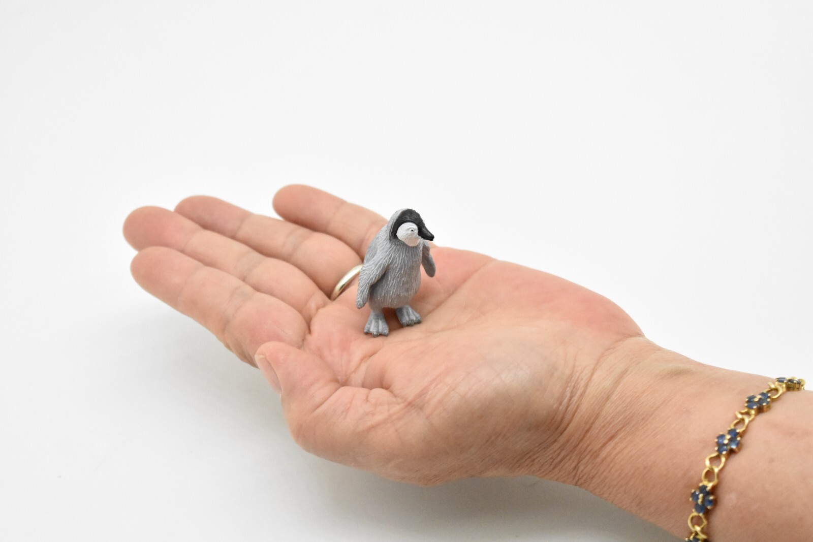 Penguin, Emperor Baby, Chick, Very Nice Rubber Reproduction, Hand Painted Toy
