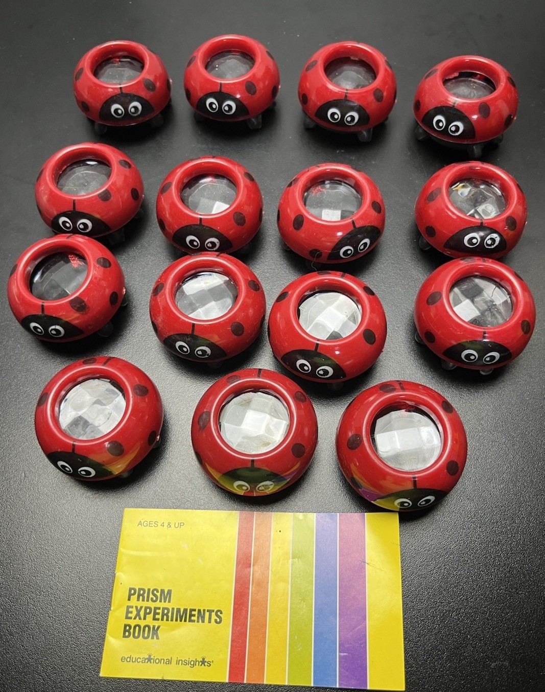 Vintage Ladybug Prism Viewers Educational Insights Lot w Book STEM Toy