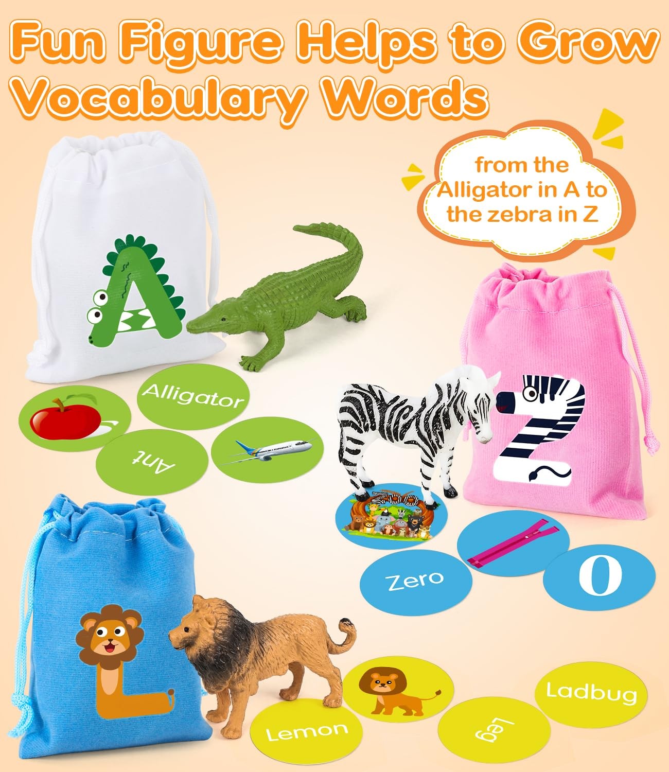 Alphabet Learning Toys for Toddlers, Word Work Small Group Set with 104 Phoni…