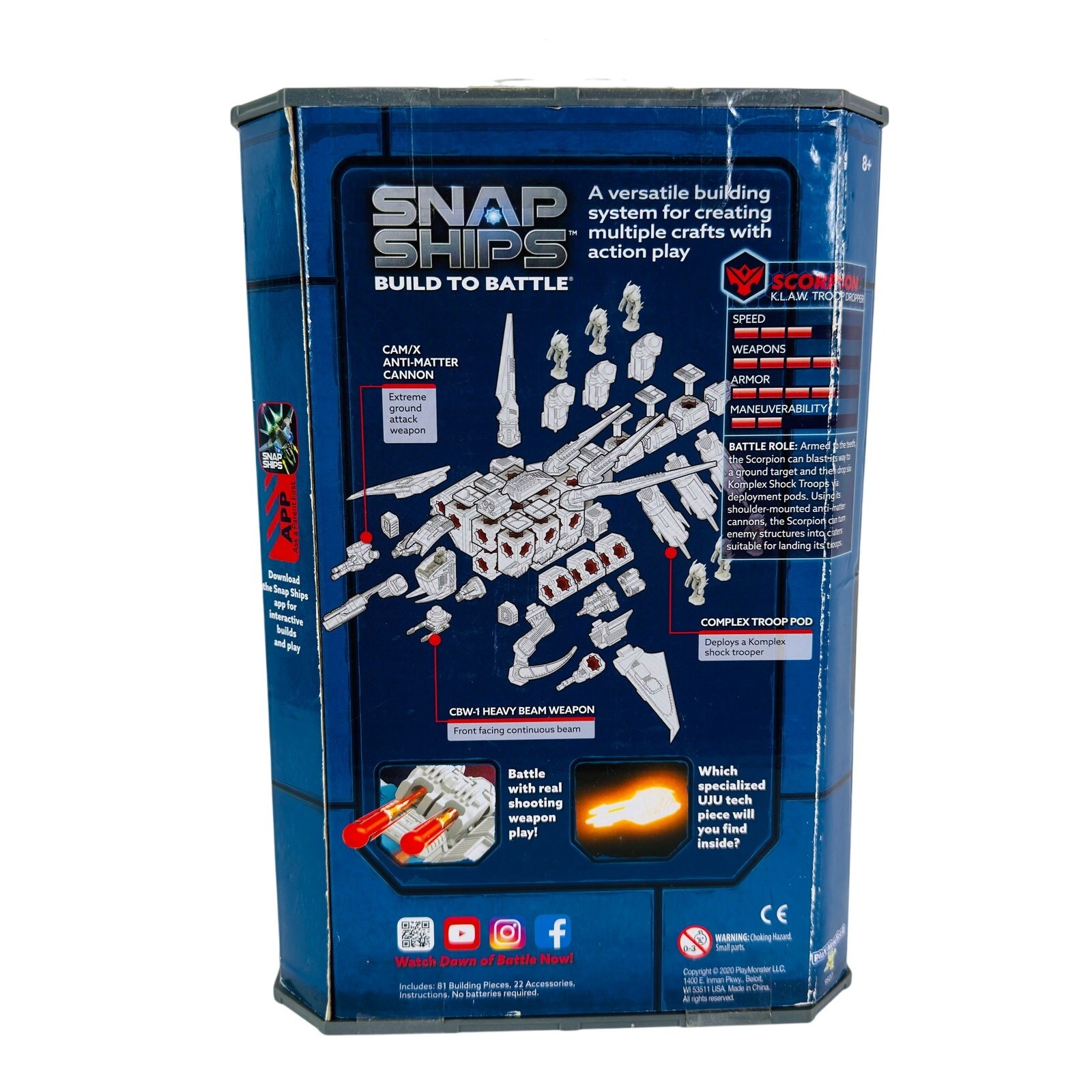 Snap Ships Build to Battle Scorpion K.L.A.W. Troop Dropper 3 Builds in 1 New