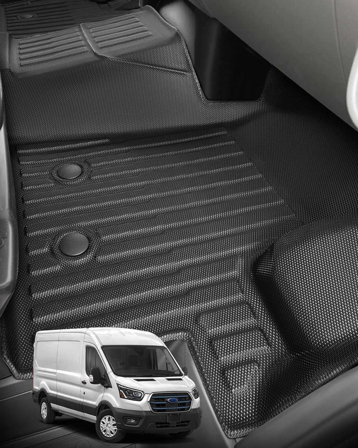 for Ford Transit Floor Mats 2026 2025 2024 2023 2022 | All Models w/Vinyl Not fo