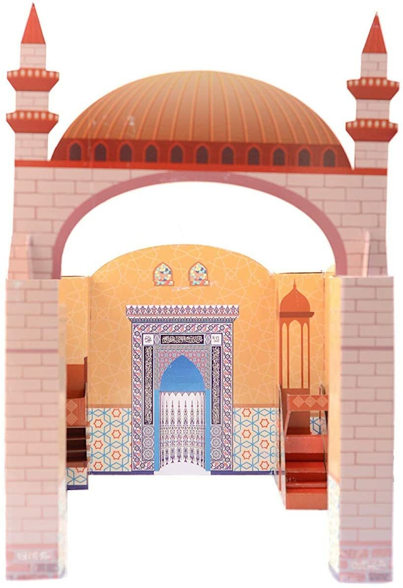Ramadan Gift Decor Muslim Kids Toy Masjid Playhouse Islam Salah Prayer Mat Eid