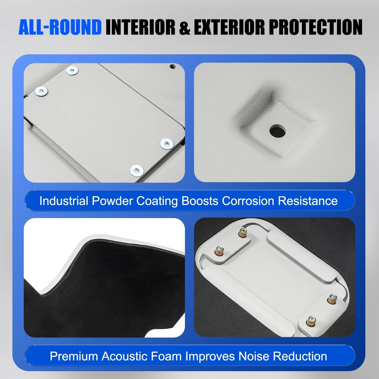 Front Skid Plate w/Sound Insulation Cotton Compatible with 2016-2023 Toyota Taco
