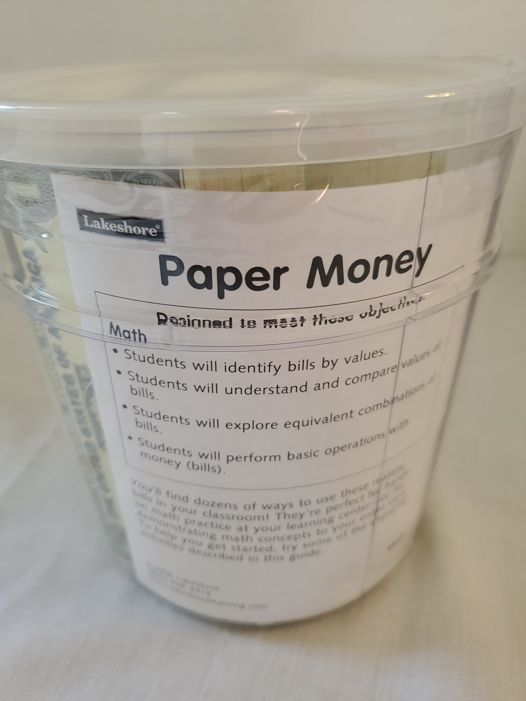 NEW LAKESHORE SCHOOL PAPER MONEY $1 $5 $10 $20 $50 $100