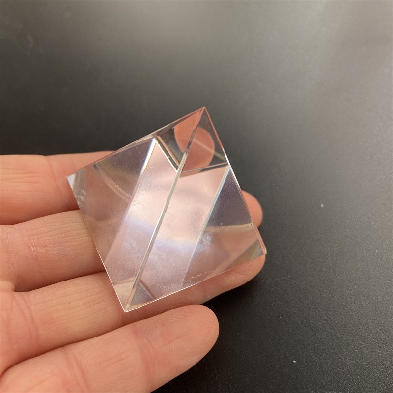 Rainbow Optical Glass Crystal Pyramid Prism for Science Survey Light Spectrum