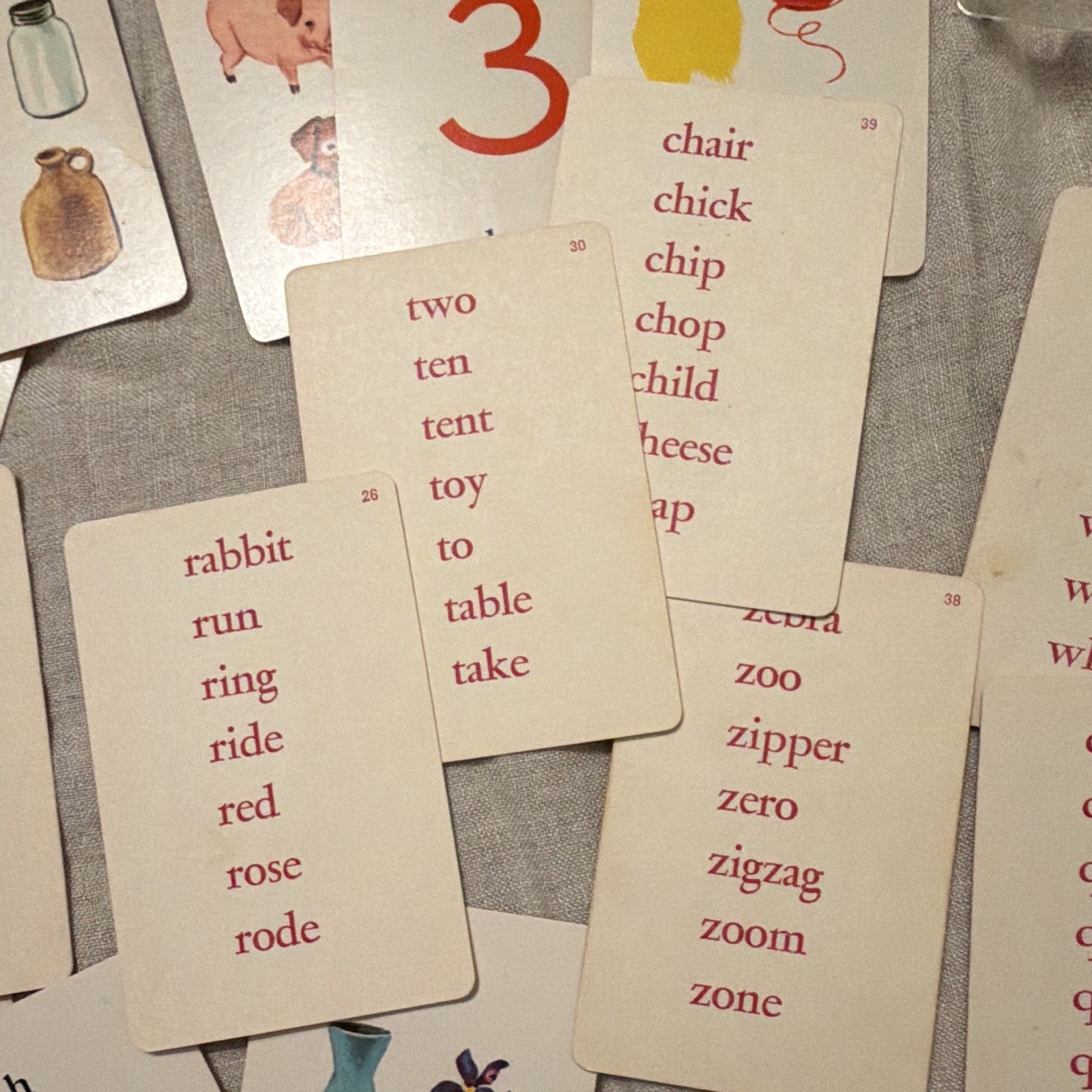 Whitman Phonics Flash Cards Letters Theme Age 4-7 Vintage 1962 MPN 4578:39