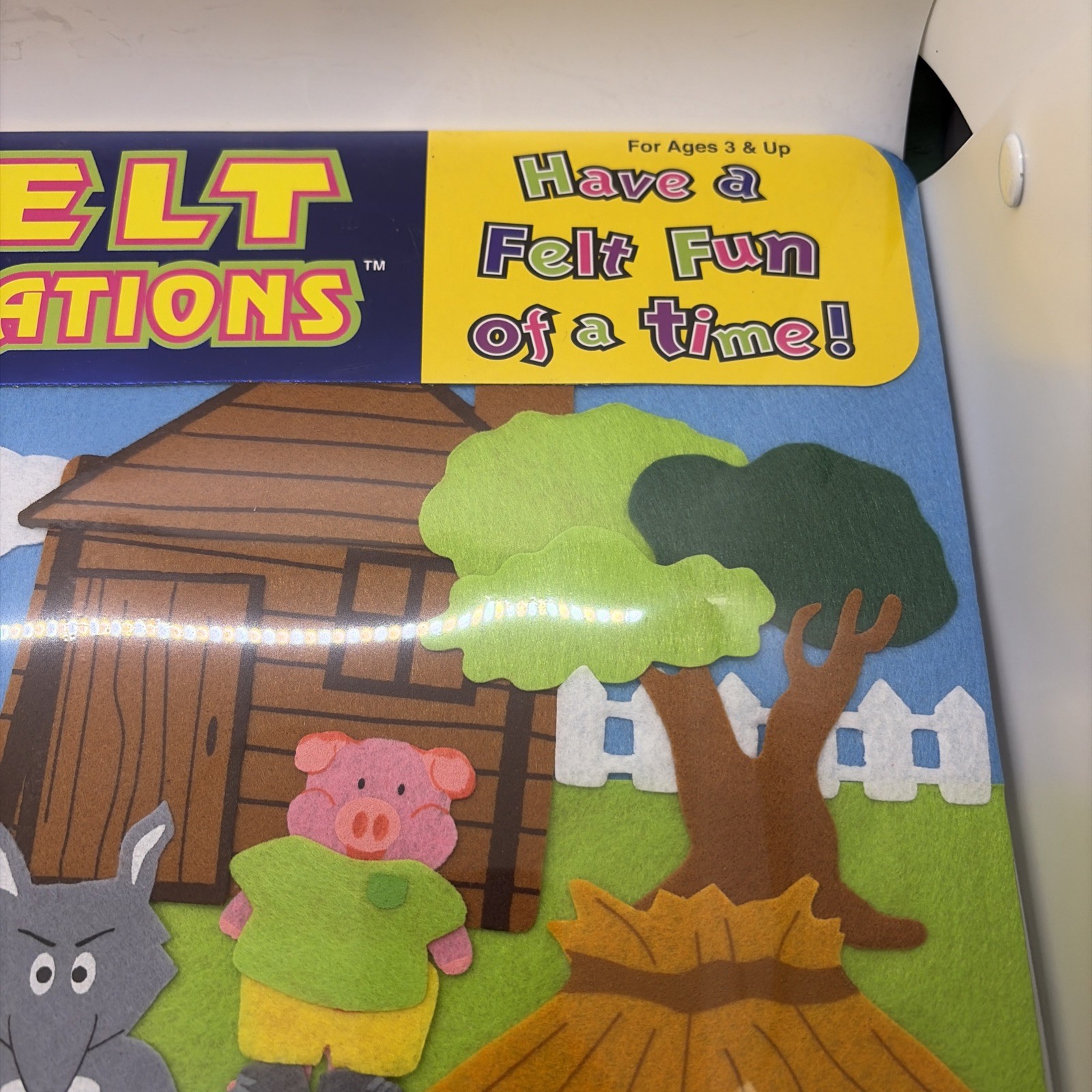 Felt Creations 3 Little Pig And Wolf Story Board Hard to Find NEW/Unopened