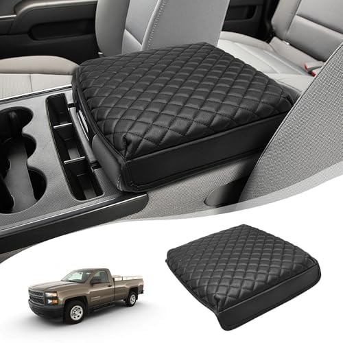 Center Console Armrest Cover for 2014-2018 GMC Sierra & Chevrolet Chevy Silve…