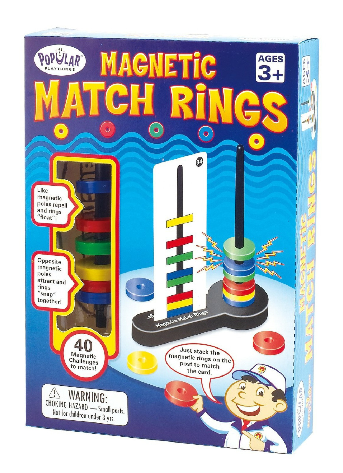 Popular Playthings Magnetic Match Rings NEW