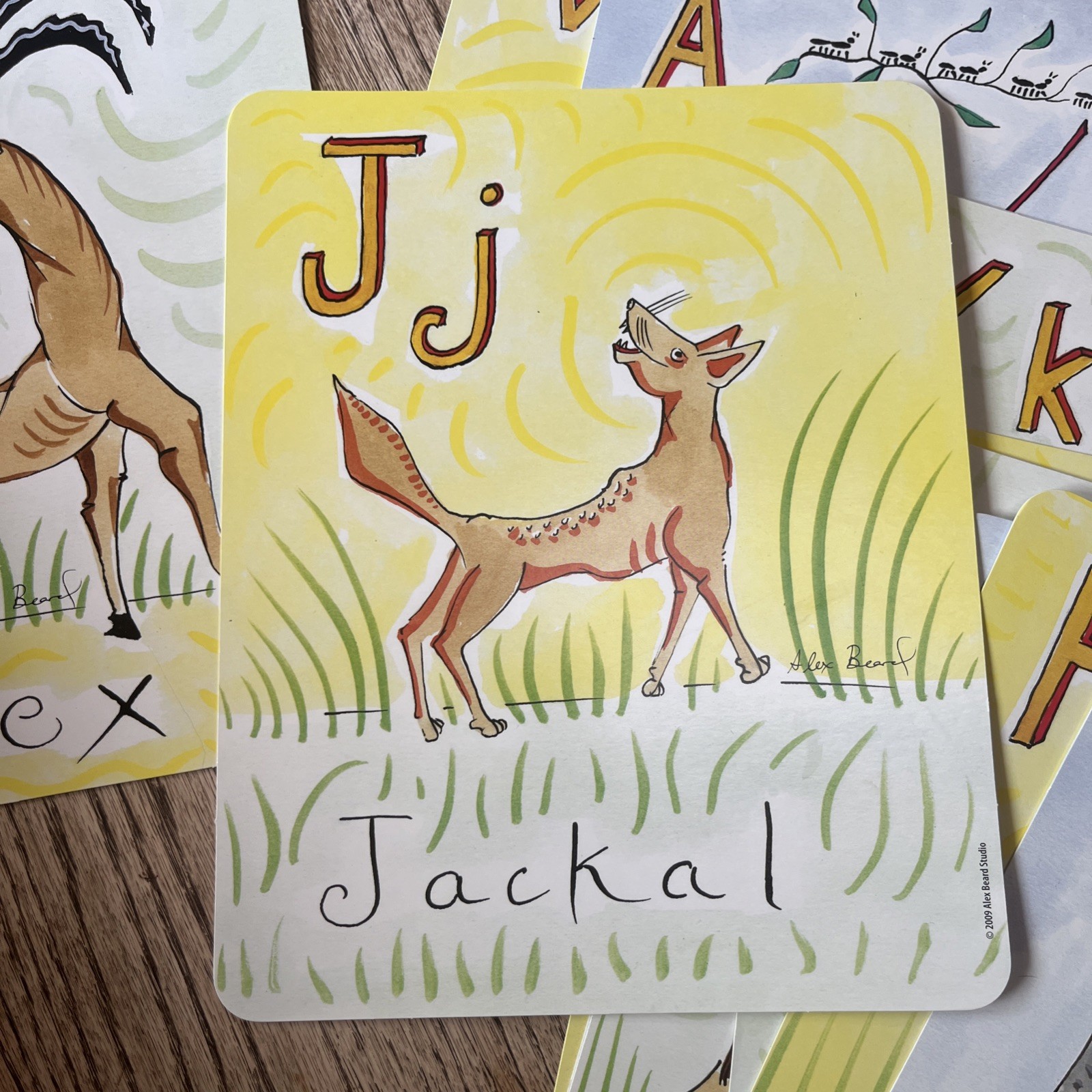 2009 Alex Beard Alphabet Cards Animal Edition A-Z