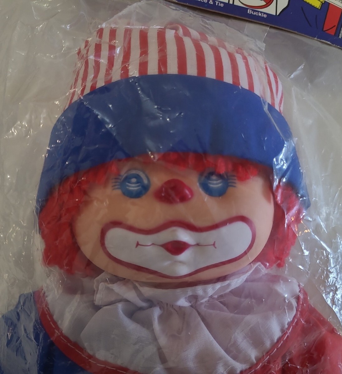 Chadwick Dress- Me Clown Doll Plush 14″ Educational Toy New Vintage 1992 Read ⬇️