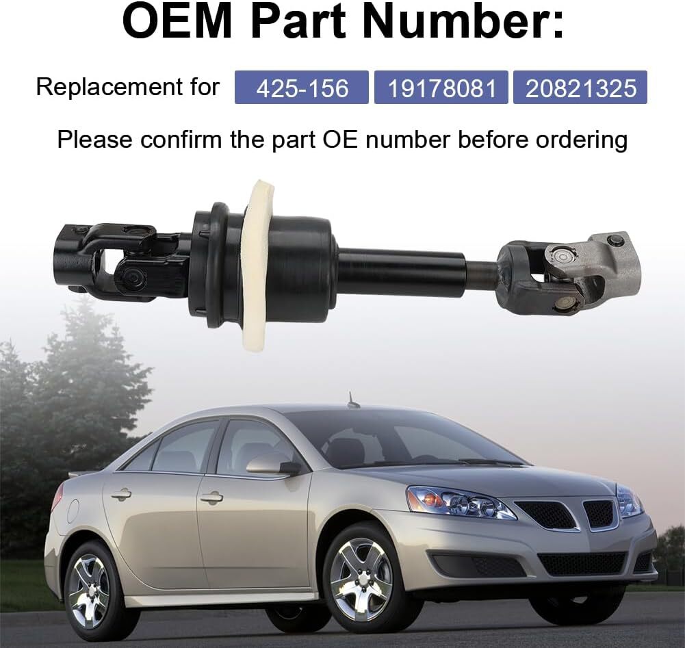 Steering Shaft Compatible with Chevrolet Malibu Pontiac G6 Saturn Aura 2004-2012