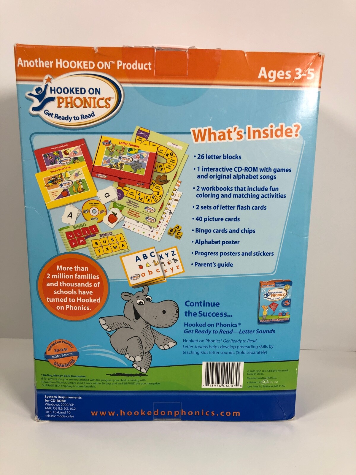 Hooked on Phonics Get Ready To Read Letter Names Letter Sounds ABC Pre K Age 3-5