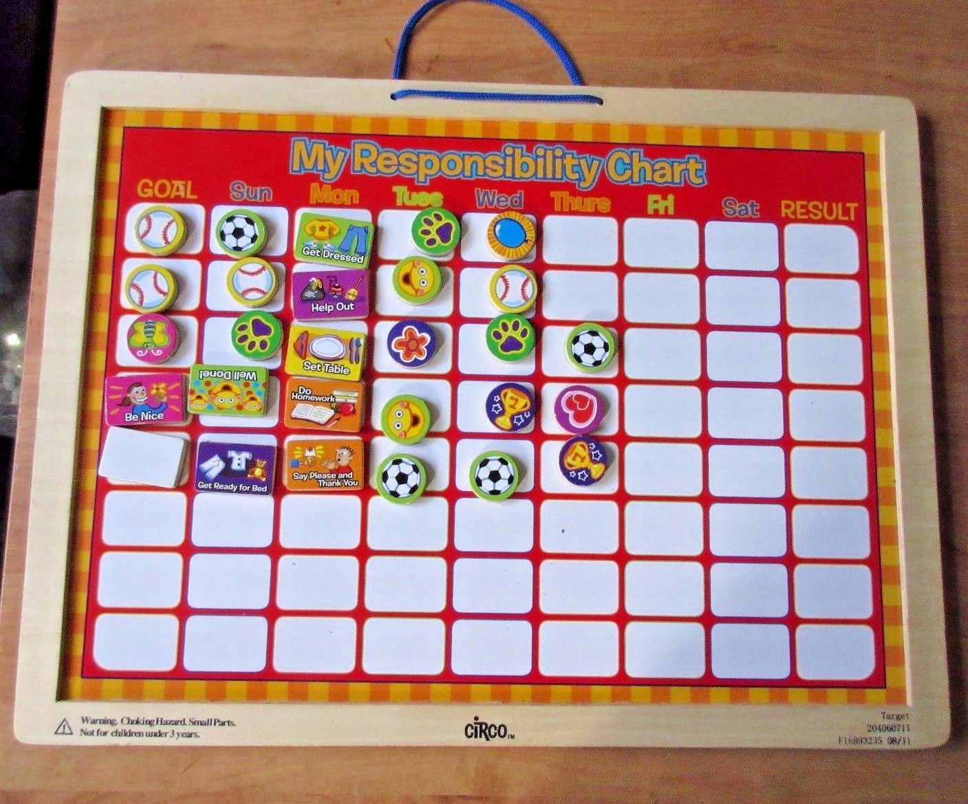 Replacements Magnetic Markers for My Responsibility Chart Magnetic Erase Board