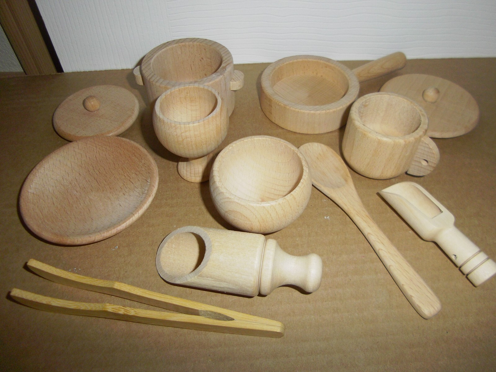Migargle Sensory Bin Tools, Montessori , Waldorf Toys Wooden 12 pcs Complete