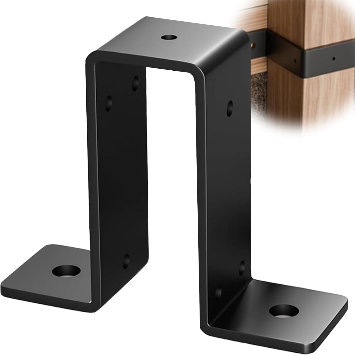 5PCS 2″ X 4″ Strap Post Ties, Heavy Duty Deck Fence Brackets for 2″X4″ Wood