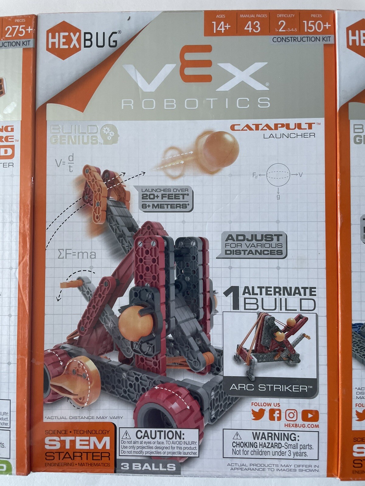 Hexbug Vex Robotics Lot of 3 STEM Starter Dart Shooter, Catapult, Crossbow – NEW