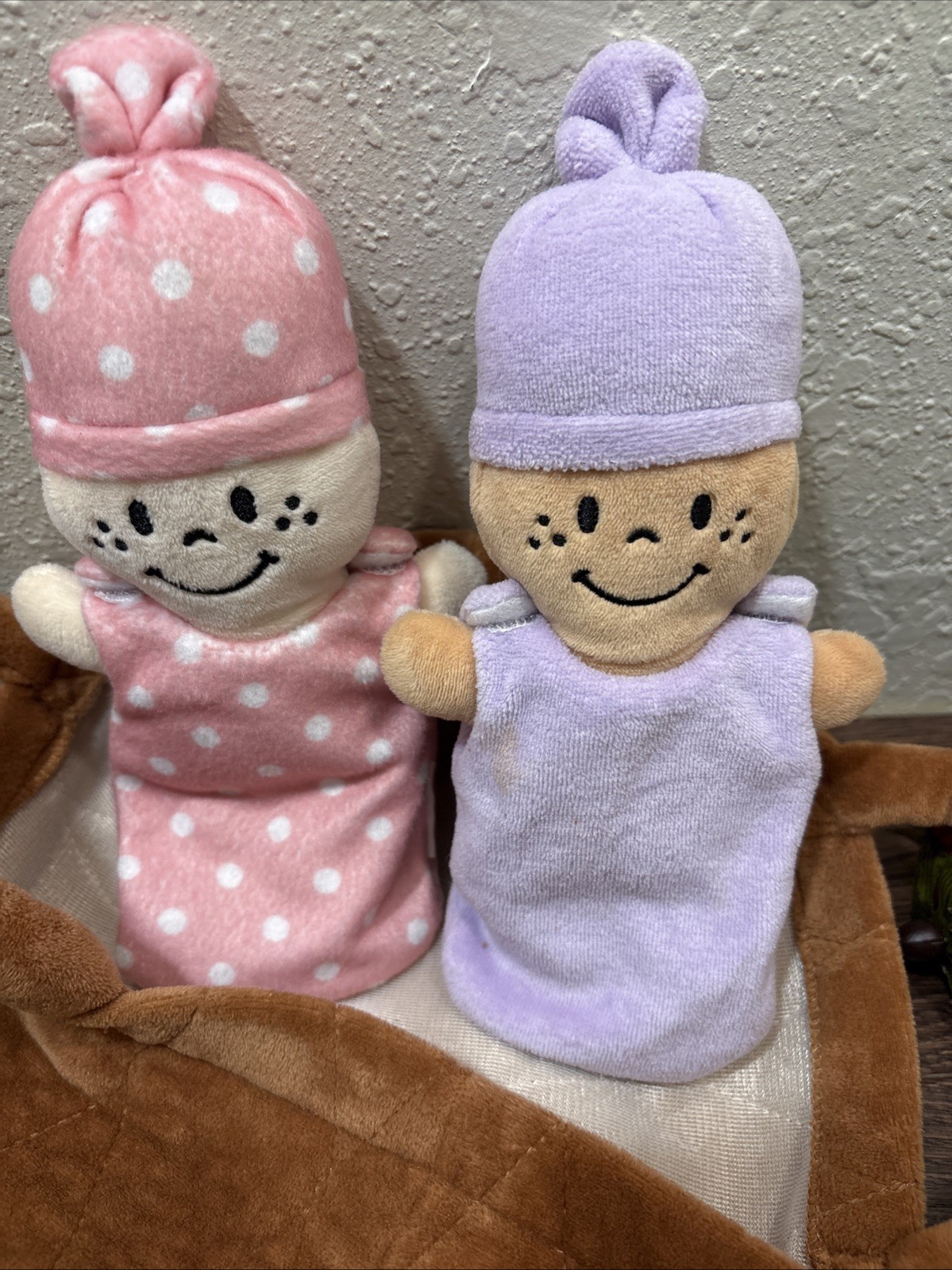 Cre8tive Minds Culturally Diverse Soft Plush 9″ Dolls Brown Plush Basket Carrier