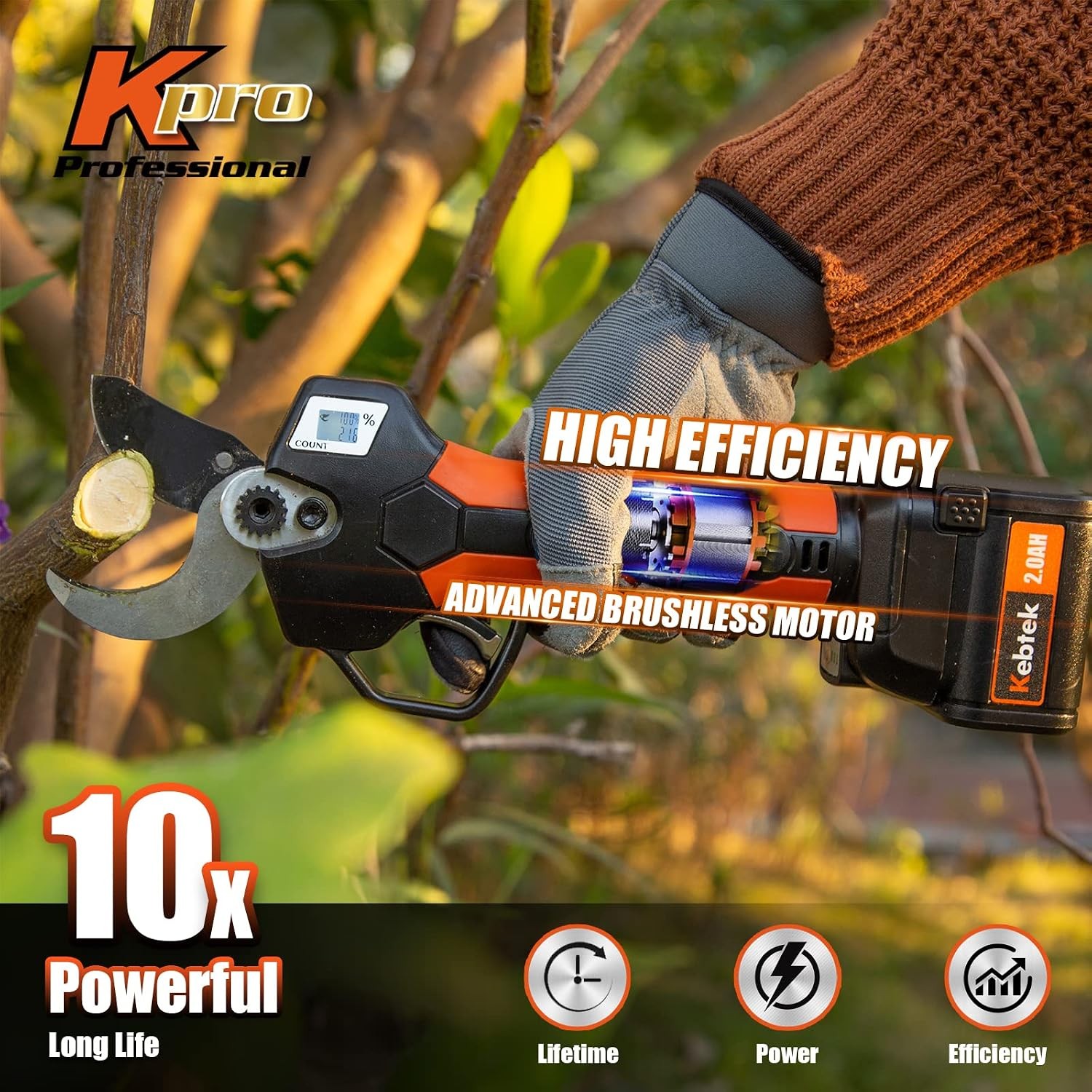 Cordless Electric Pruner 40mm Brushless Cutter
