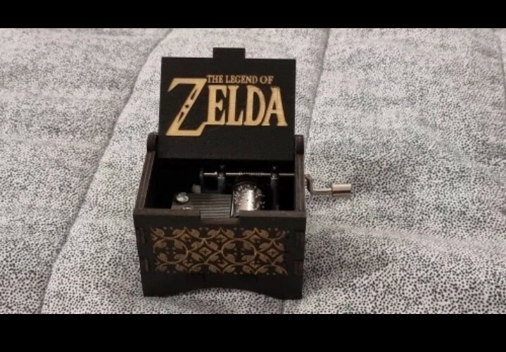 Zelda Vintage Antique Music Box With Crank Melody From The Video Game