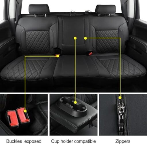 Chevy Silverado/Sierra Seat Covers for 2014-2018 Full Set – B Black