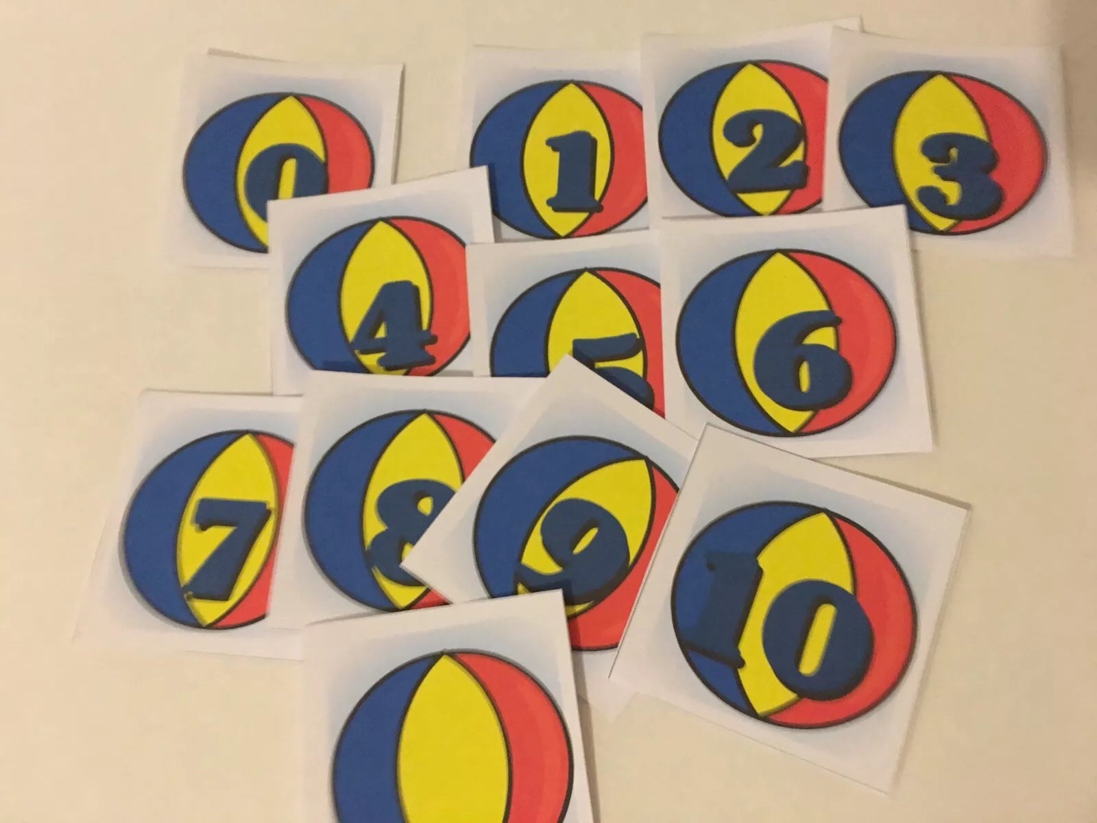 Ball – 0-10 Number Cards – Laminated Card Set- Pre-school- Kindergarten