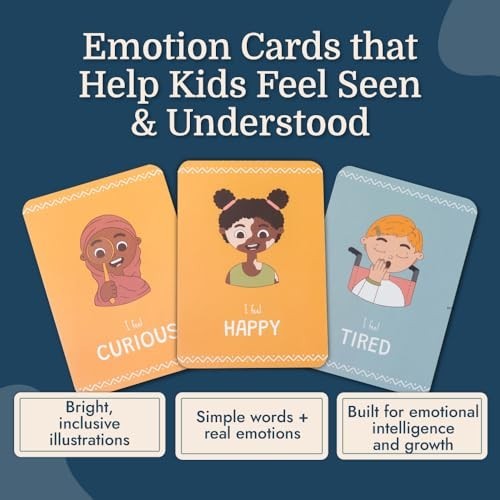 Emotion Flashcards for Toddlers – 25 Cards to Identify Feelings – Fun Illustrati
