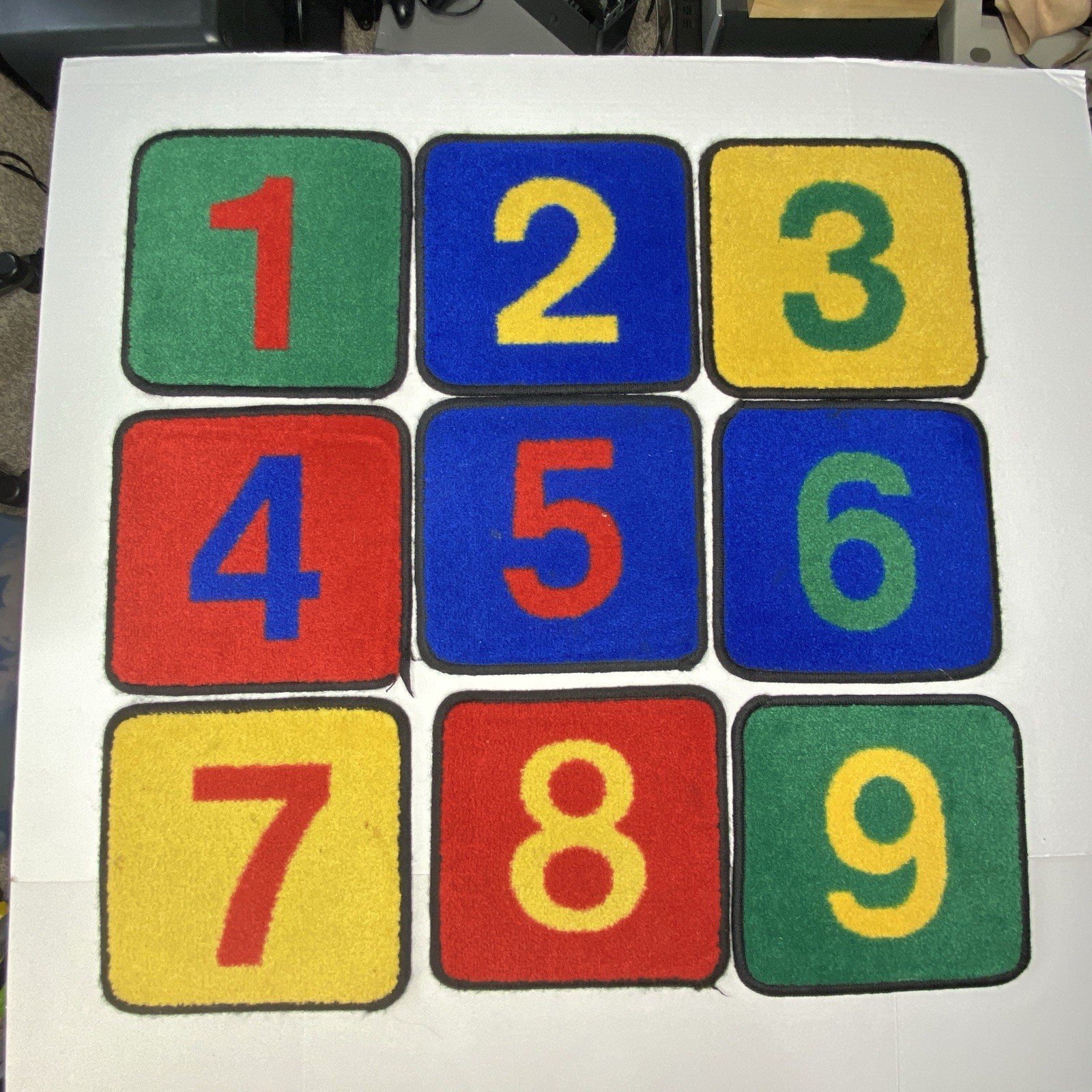 Lot 50 Number Carpet Squares Classroom Preschool Rug Tiles Floor Mat School 12”