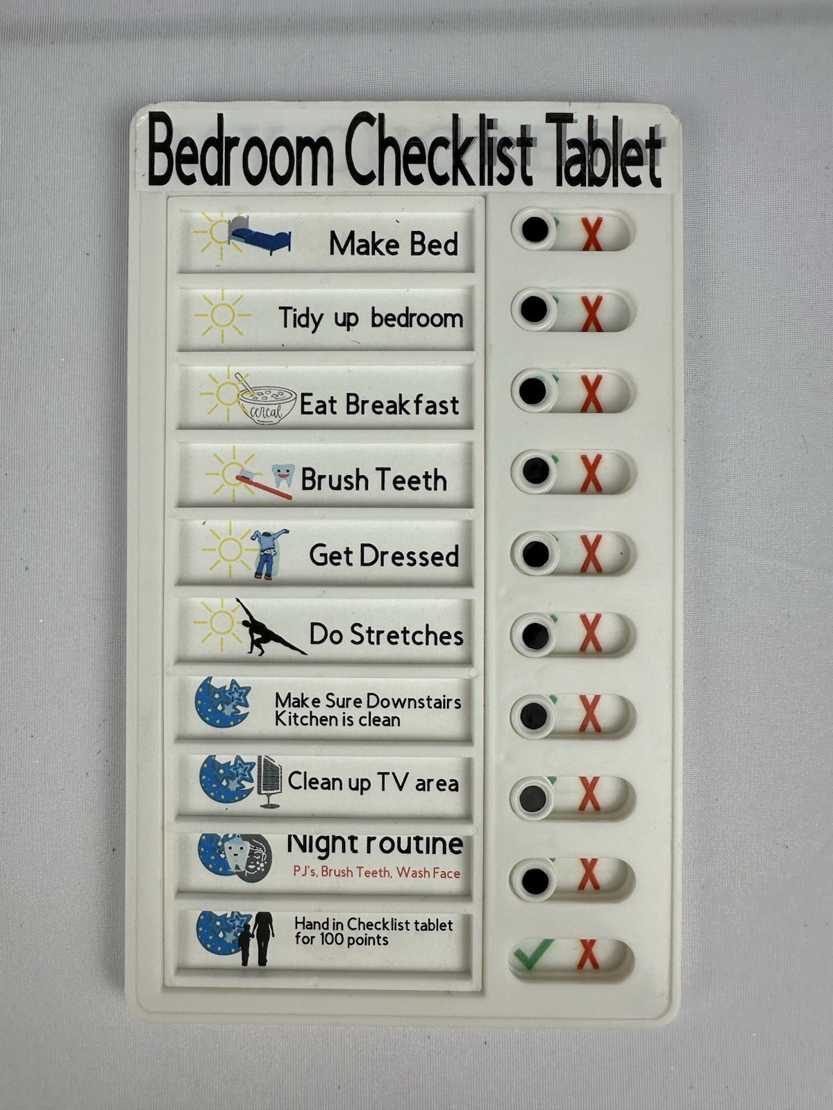 Vintage Kids Chore Chart Slide Button My Chores