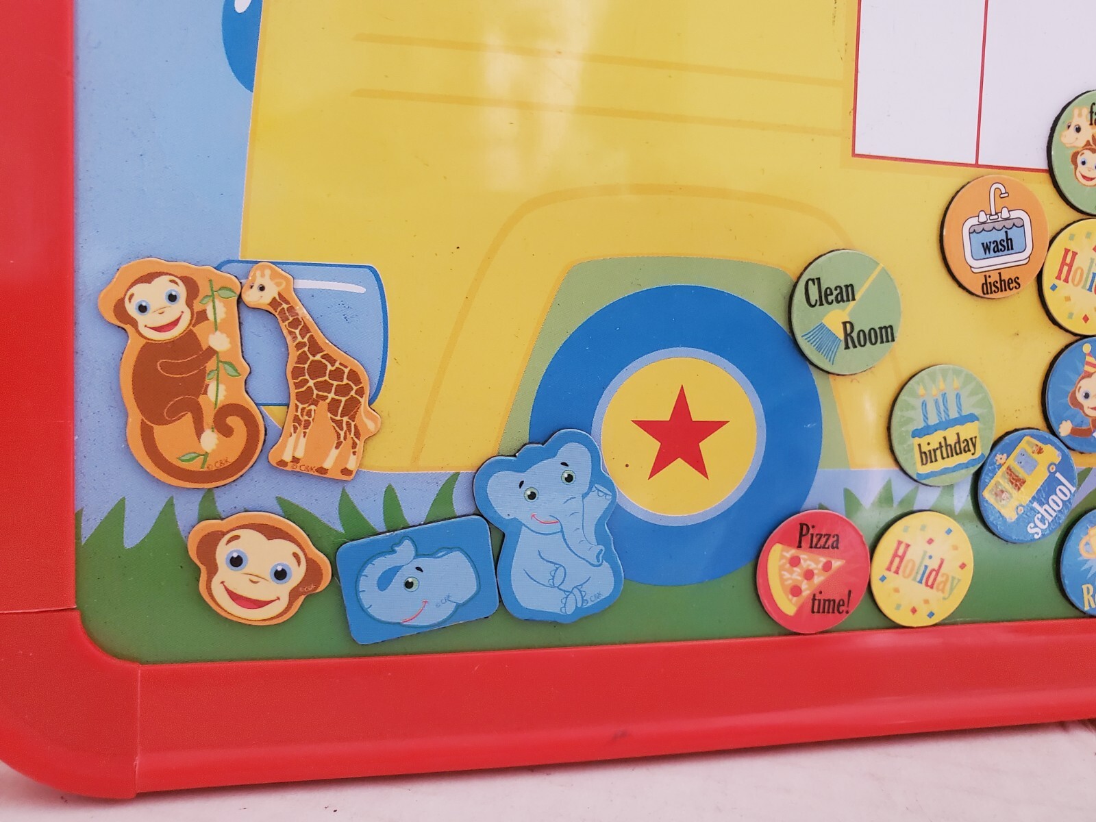 Magnetic Chore Chart Weekly Visual Schedule for Kids