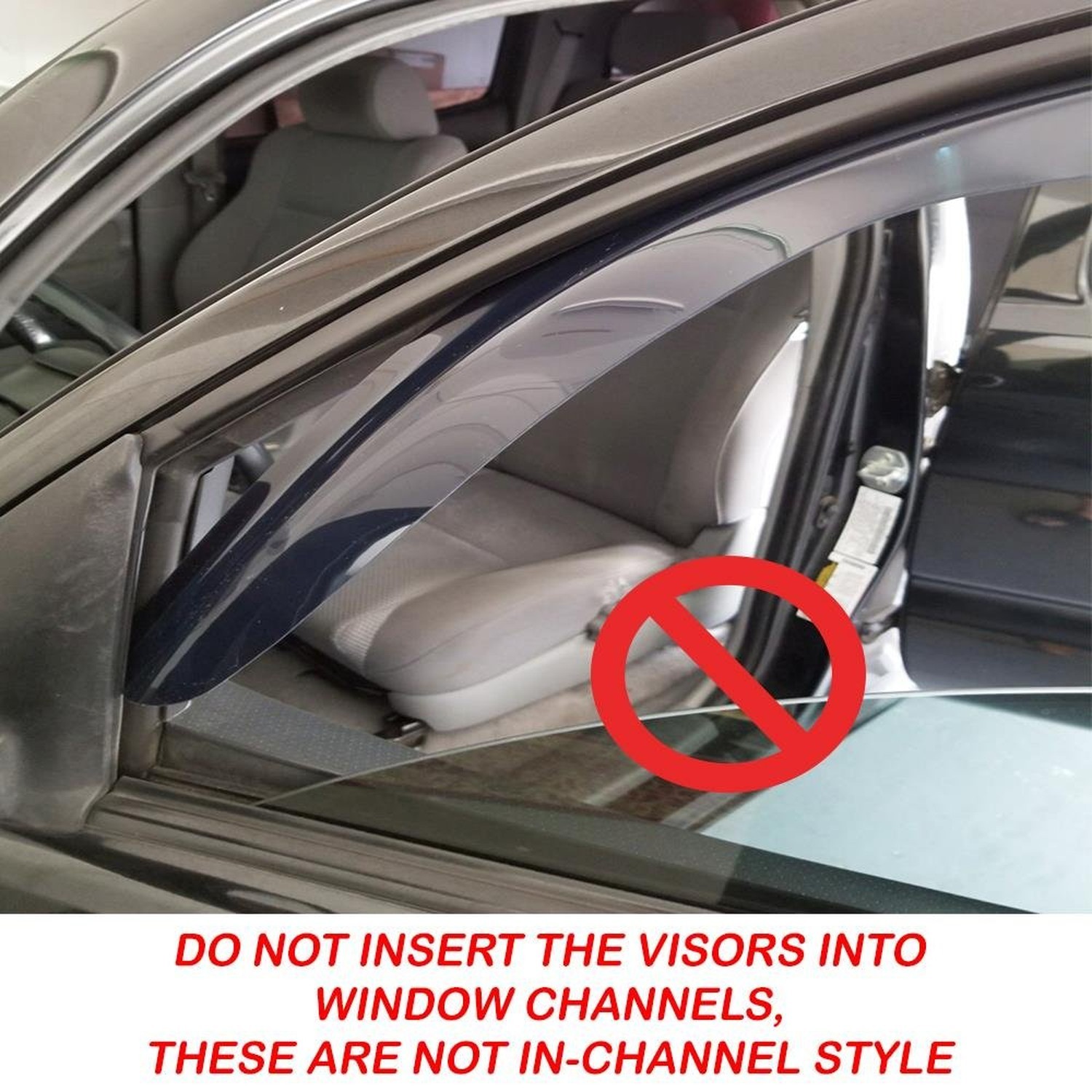 Smoked Out-Channel Window Vent Guard Rain Visors for 2010-2016 Ford Taurus