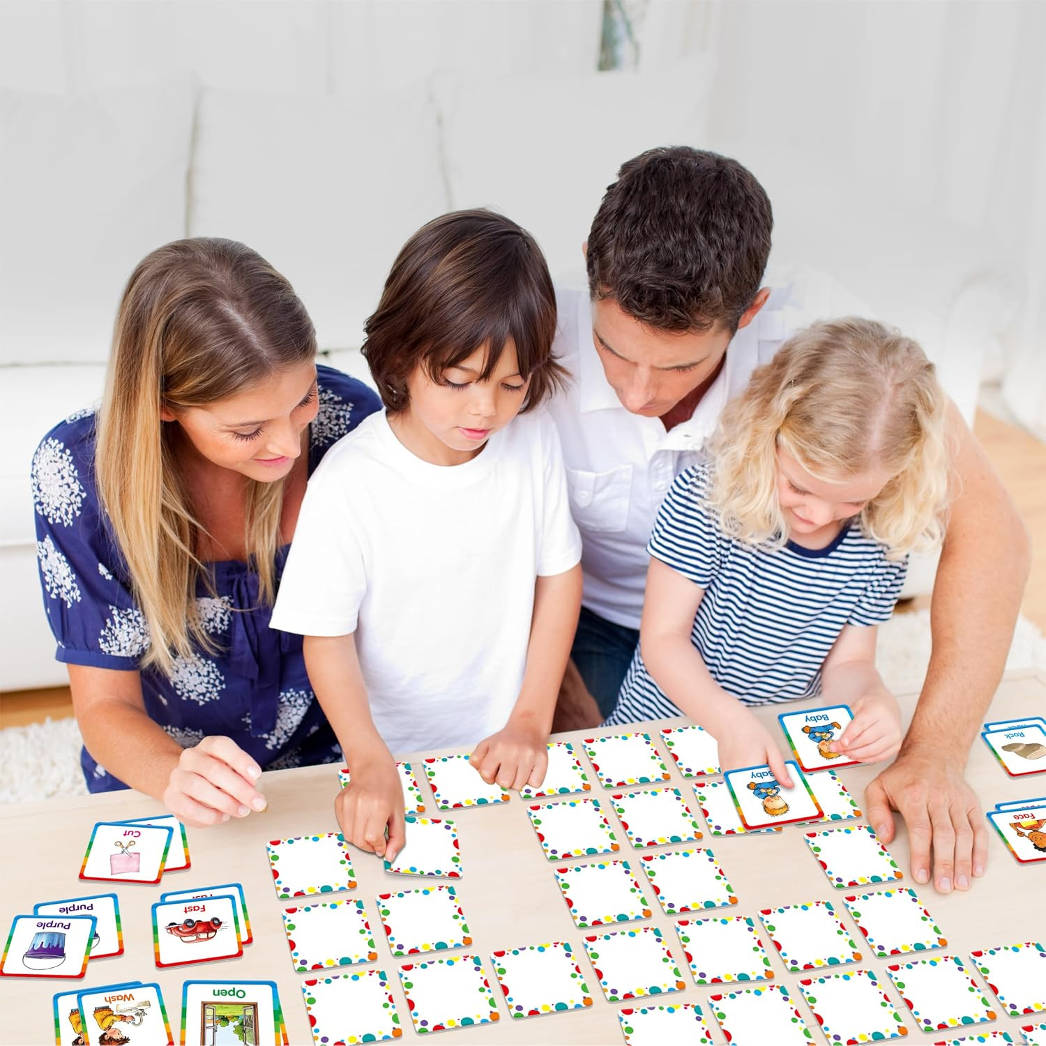 Memory Matching Game, 72 PCS Sight Words Matching Cards for Kids, 36 Pairs Memor